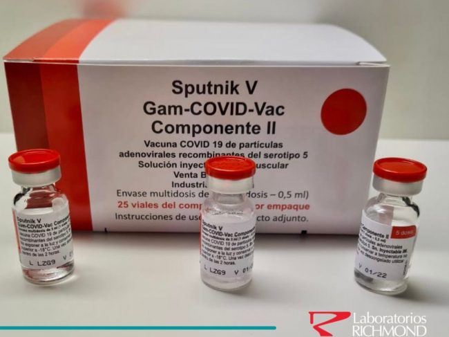 Laboratorios Richmond to provide with over 3 million doses of the second component of the Sputnik V vaccine
